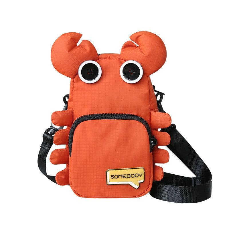 image-Tricolor Patch Little Crab Funny Bag Crossbody Small Square Bag