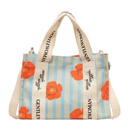image-Letter Printed Canvas Bag Large Capacity Crossbody Ladies