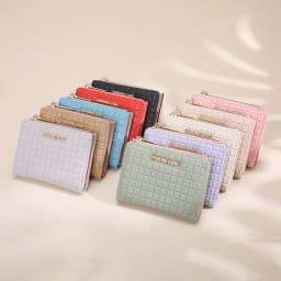 image-Women's Wallet Short Korean Style Vertical Solid Color Zipper Wallet