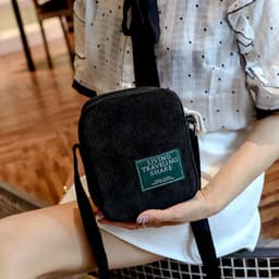 image-Corduroy Retro Easy Matching Women's Bag