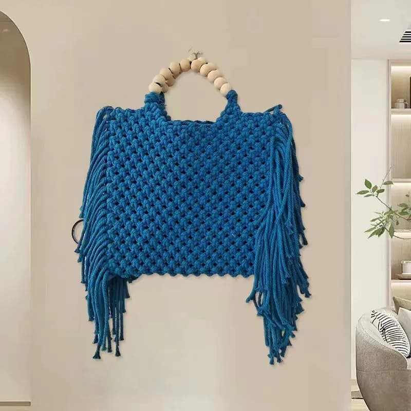 image-Woven Women's Crossbody Mini Bag Mobile Phone Bag Hanging Wrist Coin Purse Summer