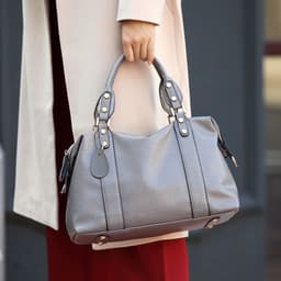 image-Fashion Boston Shoulder Bag Women's Handbags Retro Rivet Design Personalized Crossbody Bags