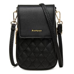 image-Plaid Sewing Design Mobile Phone Bags For Women Simple Buckle Multifunctional Crossbody Shoulder Bag