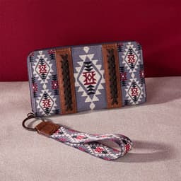 image-Vintage Cotton And Linen Printed Women's Wallet