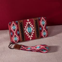 image-Vintage Cotton And Linen Printed Women's Wallet