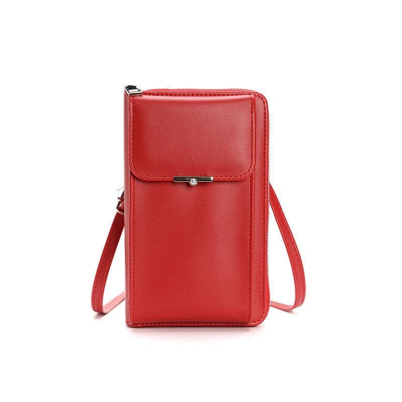 image-Fashion Large Capacity Mobile Phone Bags Women Small Zipper Crossbody Shoulder Bag Long Wallet