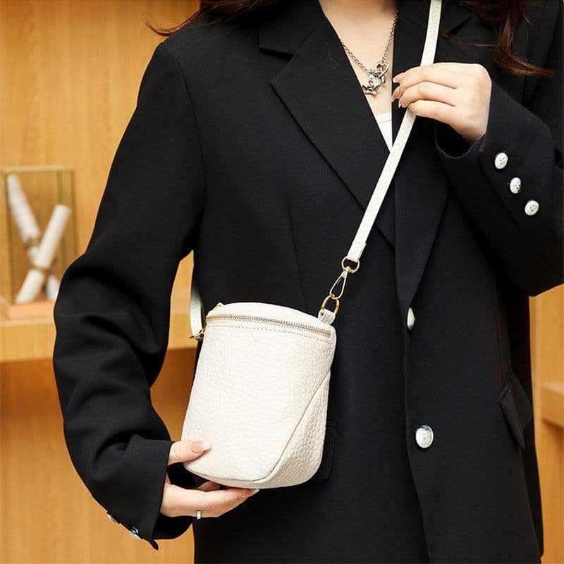 image-High-quality Leather Mobile Phone Bag Korean Style Shell Bags For Women Fashion Small Shoulder Crossbody Bag