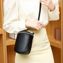 image-High-quality Leather Mobile Phone Bag Korean Style Shell Bags For Women Fashion Small Shoulder Crossbody Bag