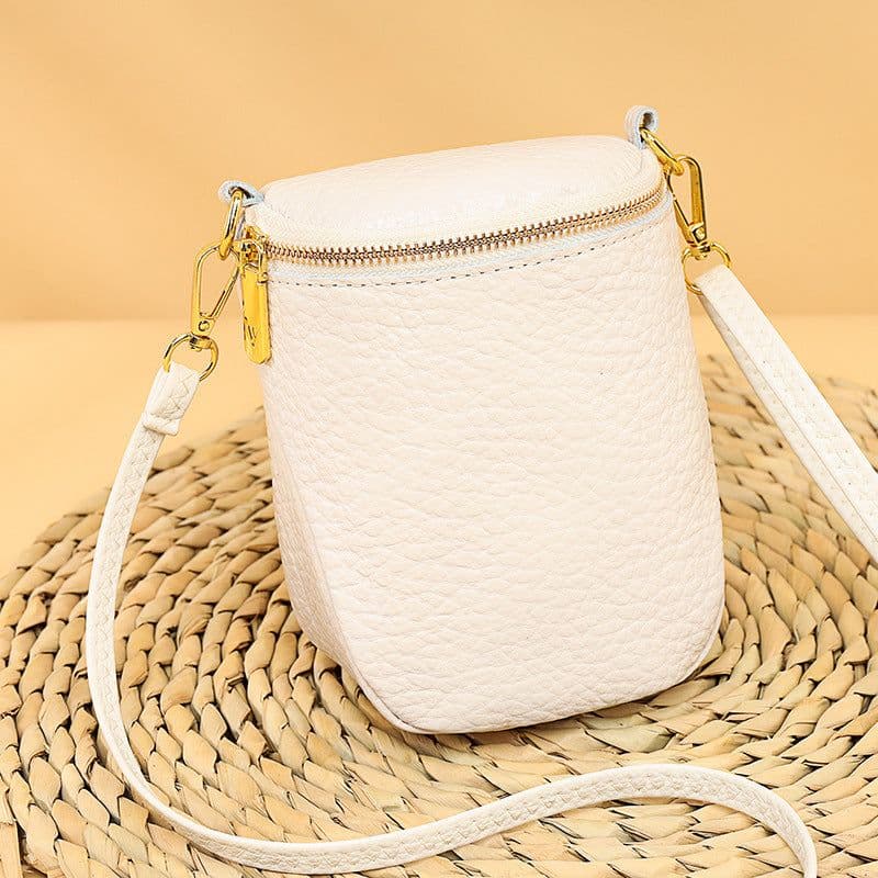 image-High-quality Leather Mobile Phone Bag Korean Style Shell Bags For Women Fashion Small Shoulder Crossbody Bag