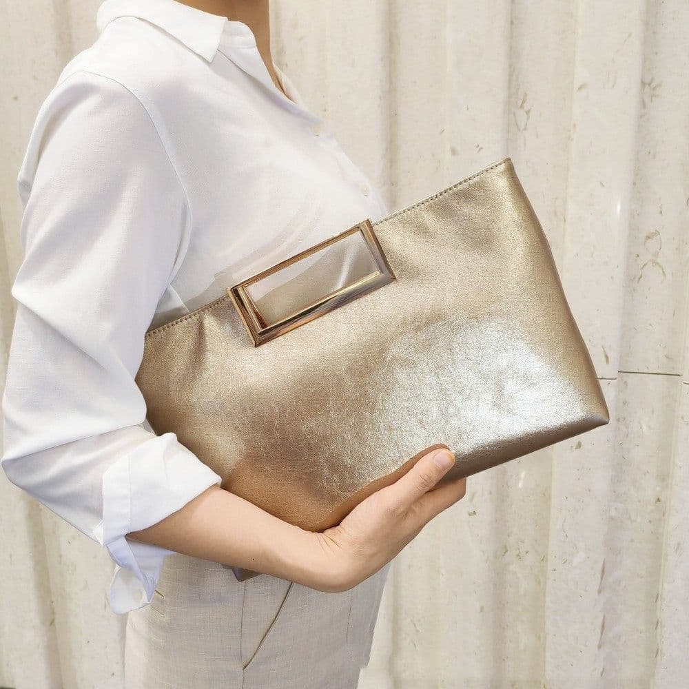 image-Fashion Shiny Women's Handbag PU Leather Crossbody Bag