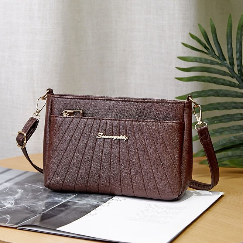 image-Fashion Rhombus Middle-aged Mom Shoulder Messenger Bag