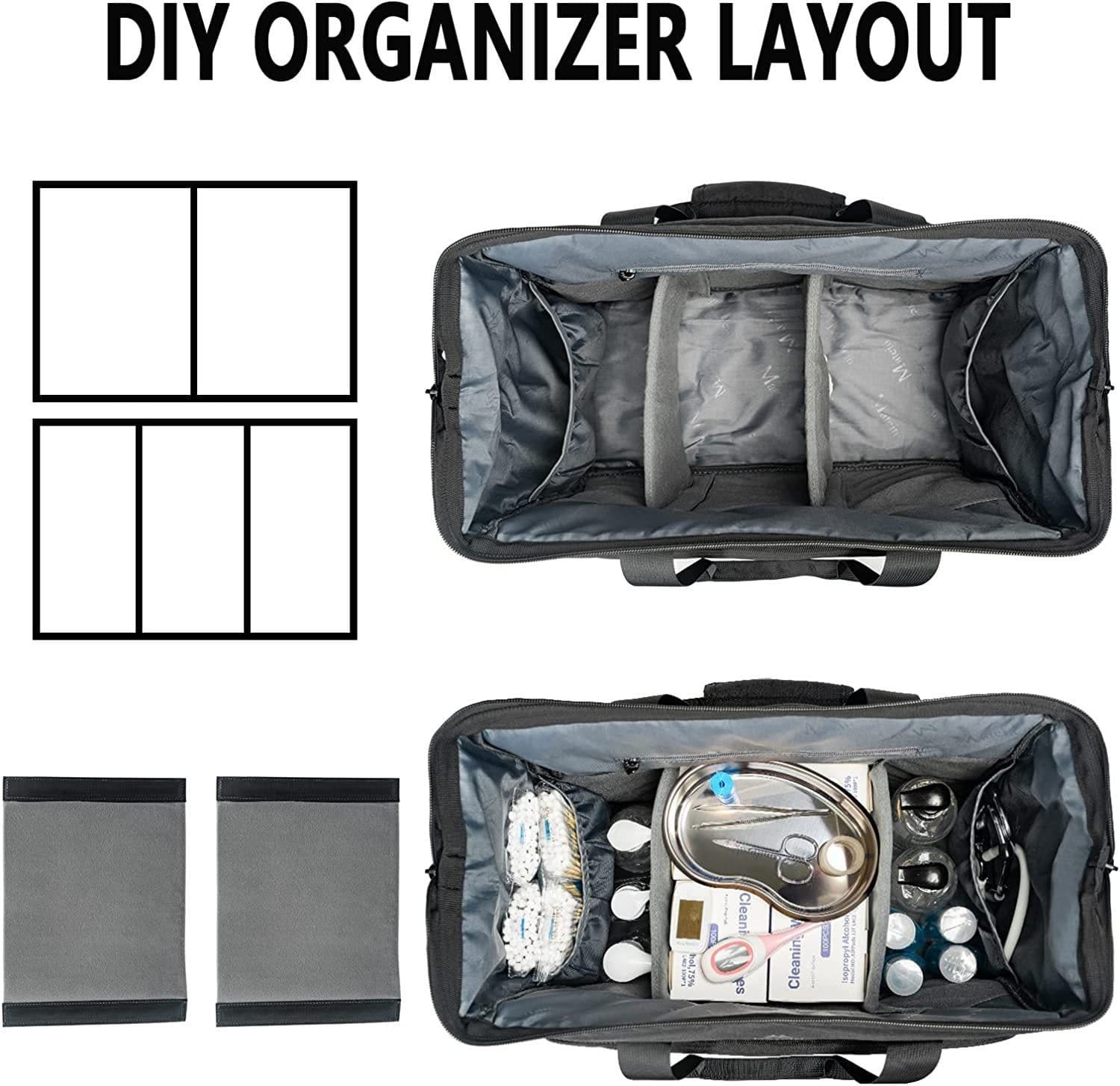 image-Large Capacity Organizer Gauze Tweezer Toolkit