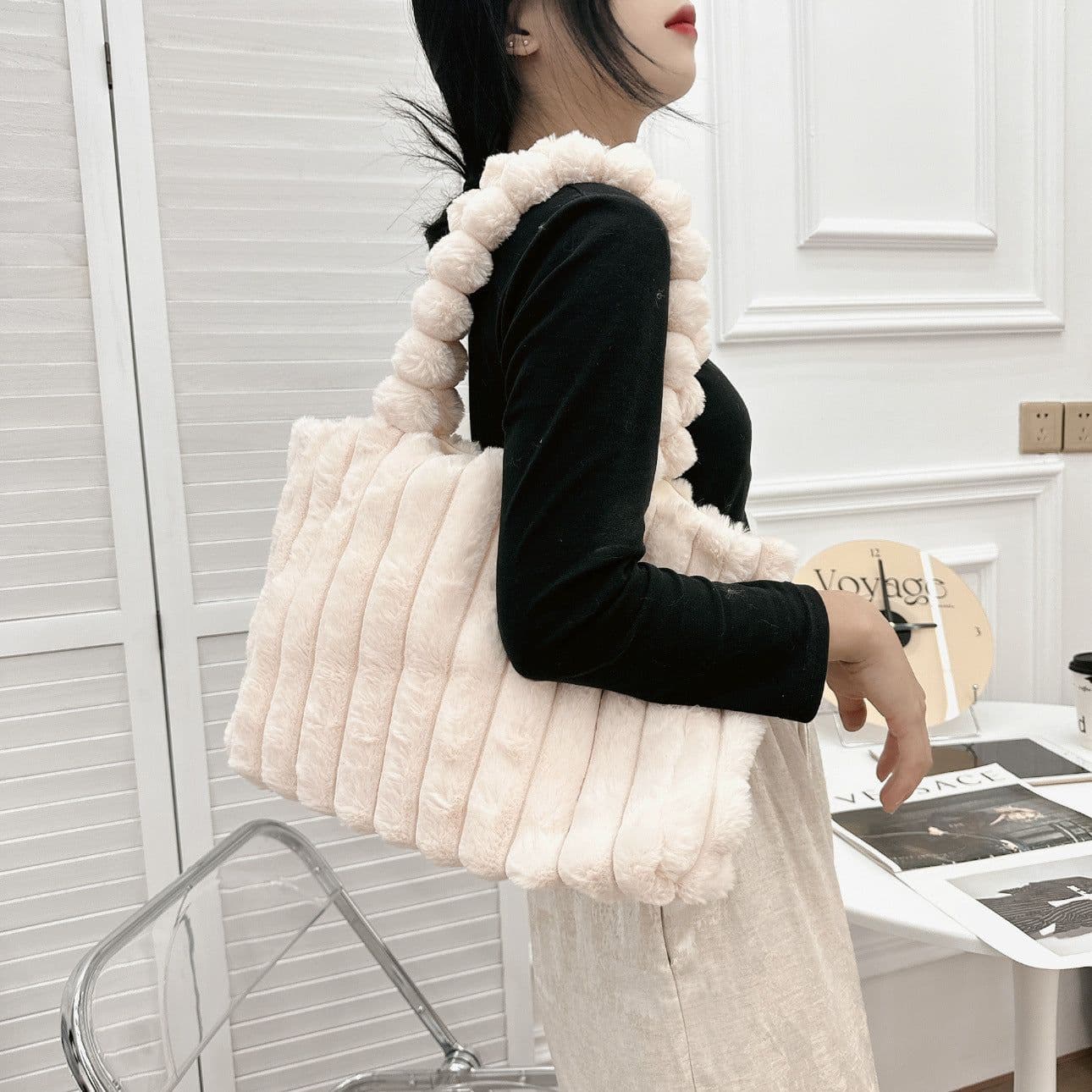 image-Women's Fashion All-matching Fur Bag