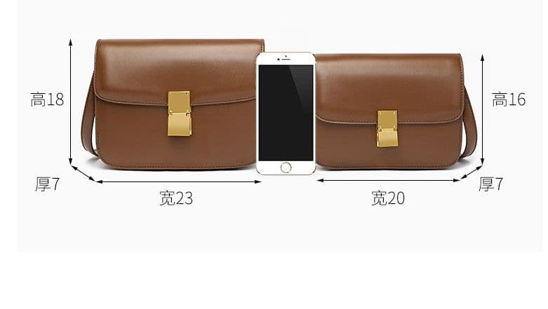 image-Women's Retro Leather Shoulder Messenger Bag