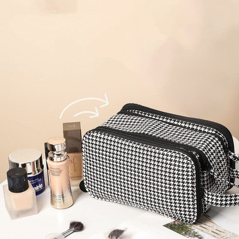 image-Women's Fashion Large Capacity Suitcase Cosmetic Bag