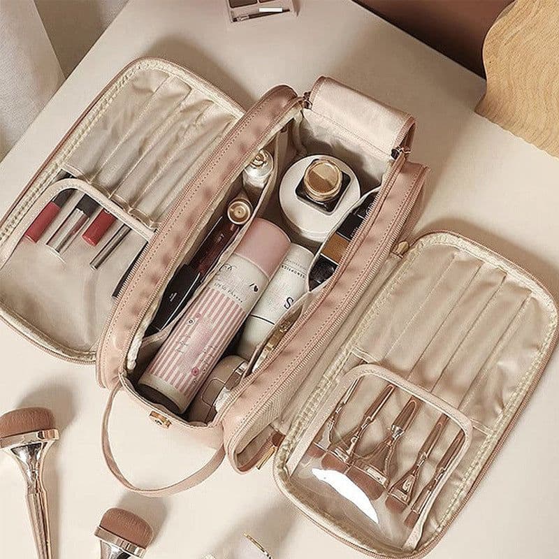 image-Women's Fashion Large Capacity Suitcase Cosmetic Bag