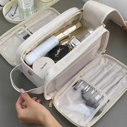 image-Women's Fashion Large Capacity Suitcase Cosmetic Bag
