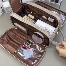 image-Women's Fashion Large Capacity Suitcase Cosmetic Bag