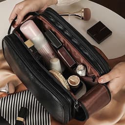 image-Women's Fashion Large Capacity Suitcase Cosmetic Bag