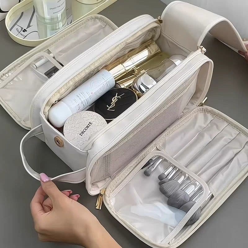 image-Women's Fashion Large Capacity Suitcase Cosmetic Bag