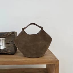 image-Frosted Cowhide Bucket Bag Large Capacity Genuine Leather