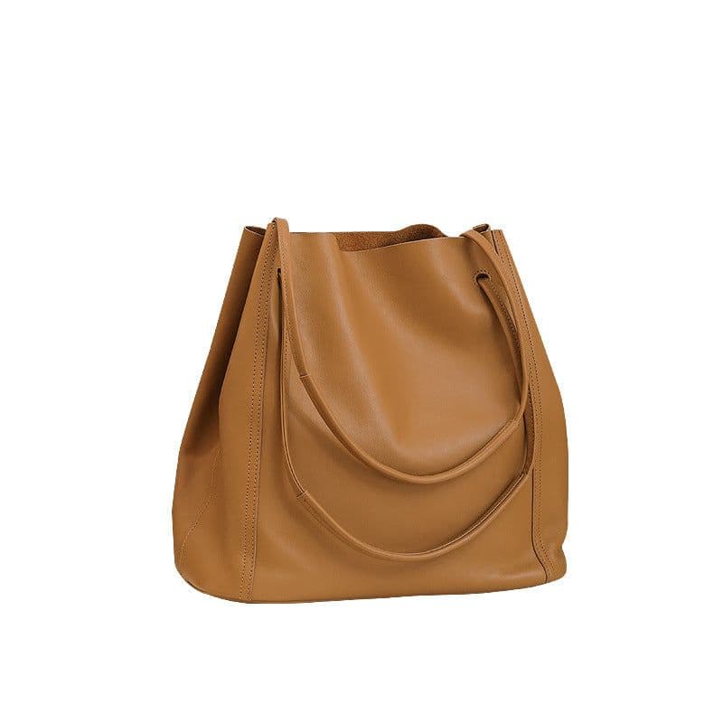 image-Retro Soft Cowhide Leather Women's Bag Large Capacity