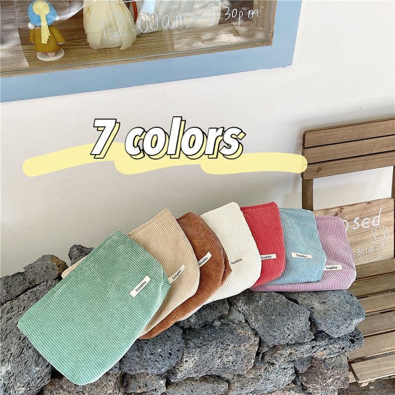image-Fashion Corduroy Cosmetic Bag Women
