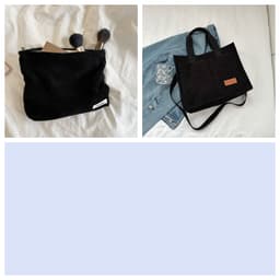 image-Fashion Corduroy Cosmetic Bag Women