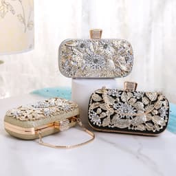 image-European And American Ladies Handbag With Diamonds