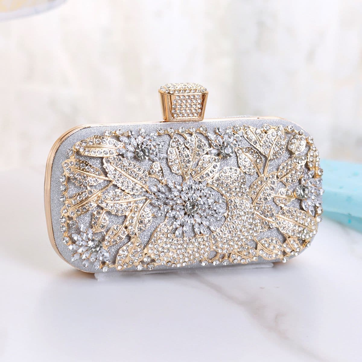 image-European And American Ladies Handbag With Diamonds