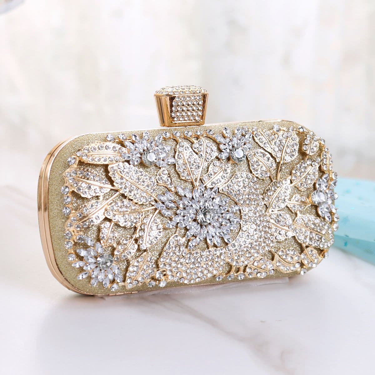 image-European And American Ladies Handbag With Diamonds