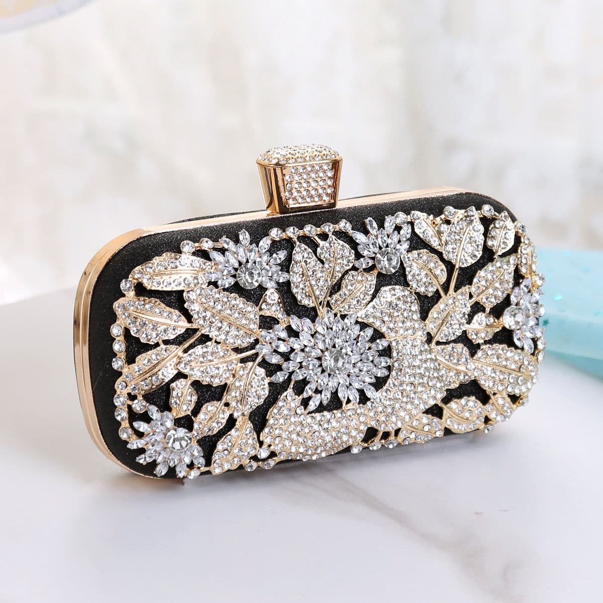 image-European And American Ladies Handbag With Diamonds