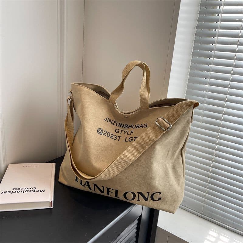 image-Women's Large-capacity Canvas Shoulder Messenger Bag