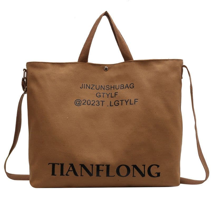 image-Women's Large-capacity Canvas Shoulder Messenger Bag