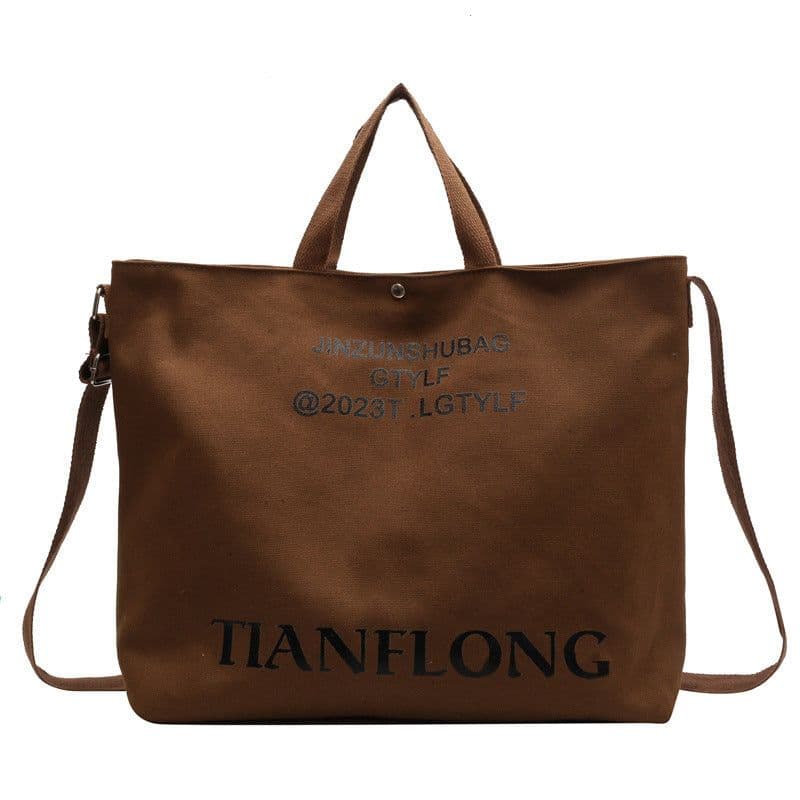 image-Women's Large-capacity Canvas Shoulder Messenger Bag