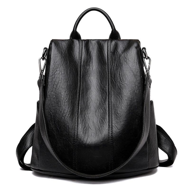 image-Women's Fashion Cattlehide Leather Anti-theft Multifunctional Backpack