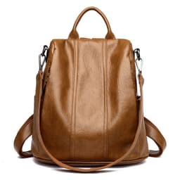 image-Women's Fashion Cattlehide Leather Anti-theft Multifunctional Backpack