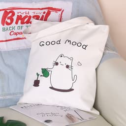 image-Women's Canvas Bag New Shoulder Handbag Student Tote One Piece