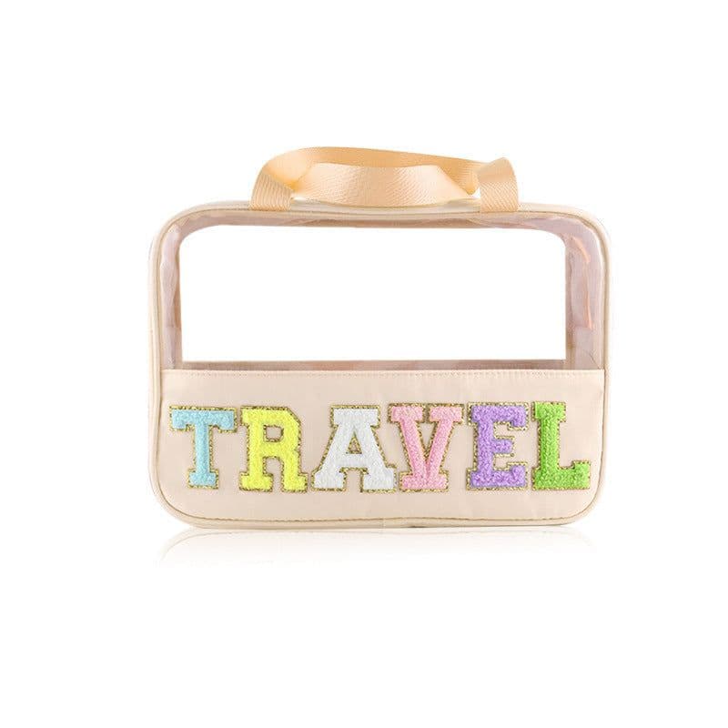 image-Large Capacity Portable Translucent Women's Cosmetic Bag