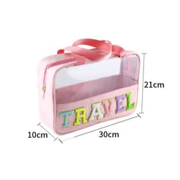 image-Large Capacity Portable Translucent Women's Cosmetic Bag