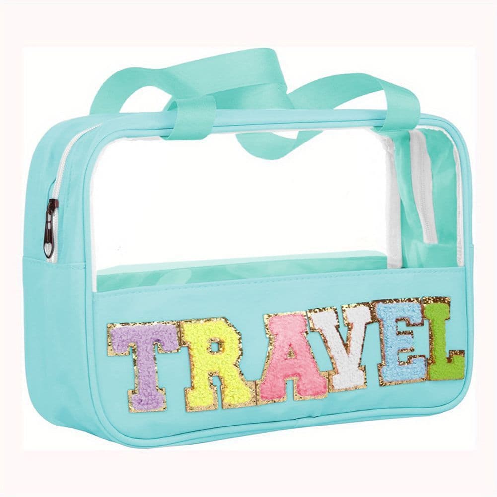 image-Large Capacity Portable Translucent Women's Cosmetic Bag