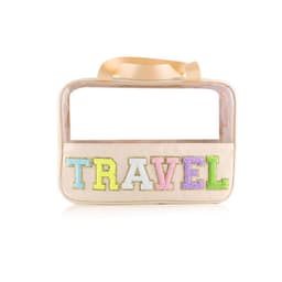 image-Large Capacity Portable Translucent Women's Cosmetic Bag