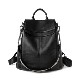 image-Korean Style All-match Soft Leather Casual Ladies Backpack