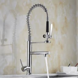 image-Heimingsi Kitchen Faucet Pull-Out Sprayer Copper