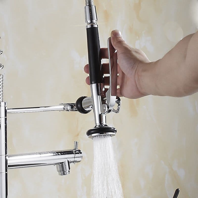 image-Heimingsi Kitchen Faucet Pull-Out Sprayer Copper