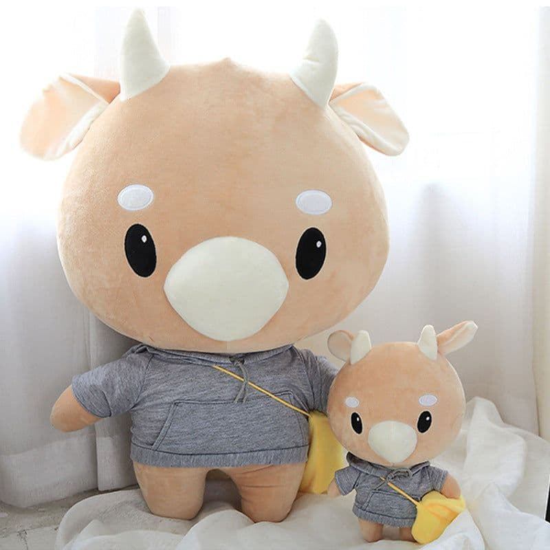image-Why did Secretary Jin do the same kind of hard-working cow doll plush toy large cartoon pillow doll birthday gift