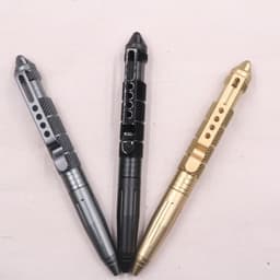 image-Manvi Tactical Aluminum Pen - Silver Outdoor Survival Tool