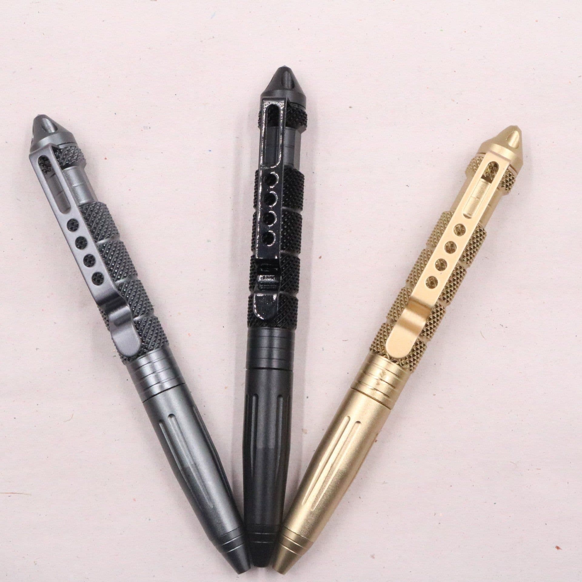 image-Manvi Tactical Aluminum Pen - Silver Outdoor Survival Tool