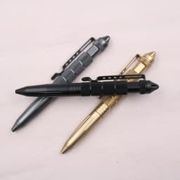 image-Manvi Tactical Aluminum Pen - Silver Outdoor Survival Tool