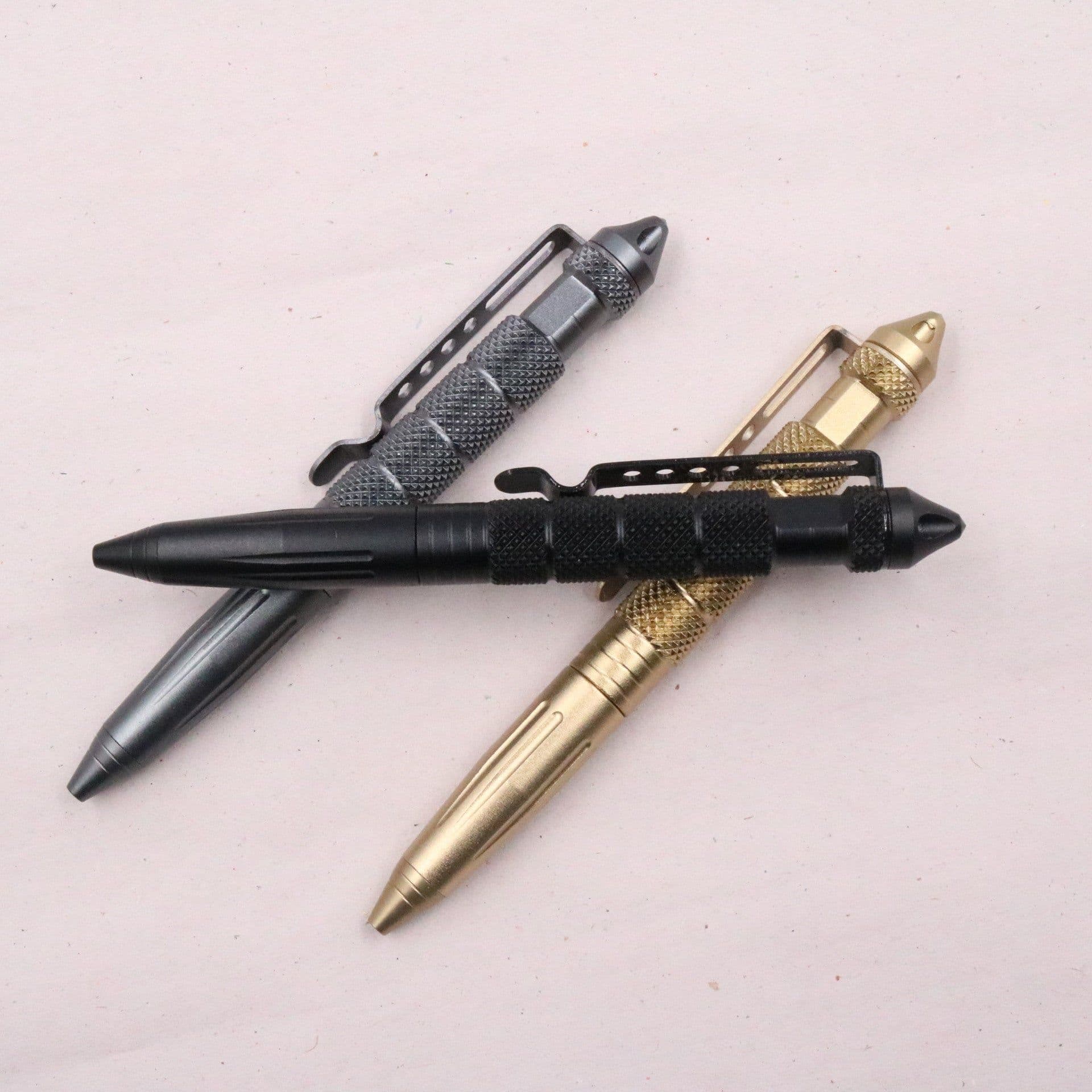 image-Manvi Tactical Aluminum Pen - Silver Outdoor Survival Tool